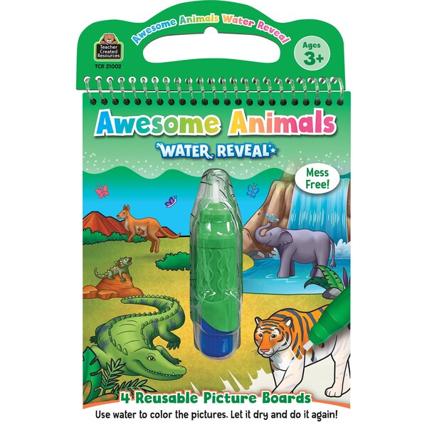 Awesome Animals Water Reveal Book, 6PK